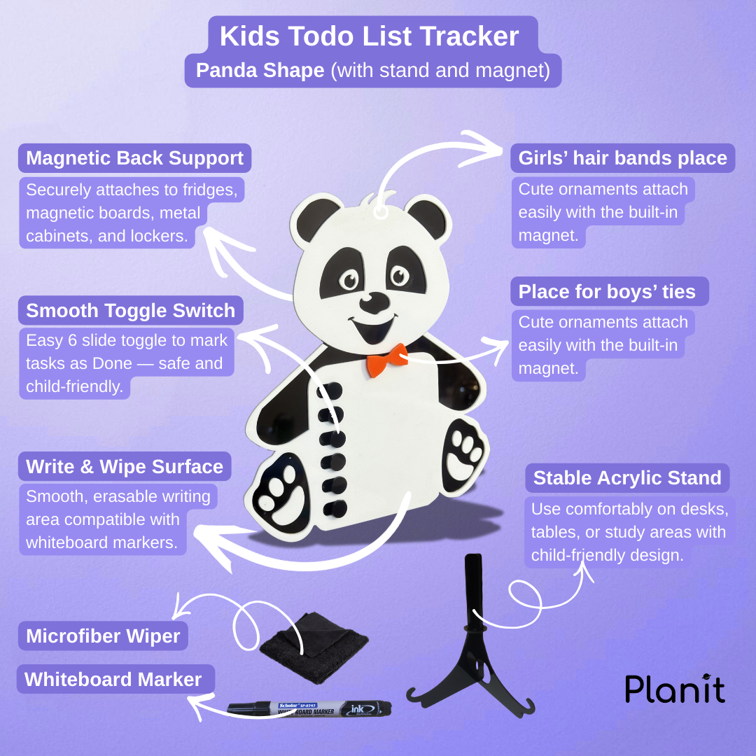 Kids Todo List Tracker (with stand and magnet)