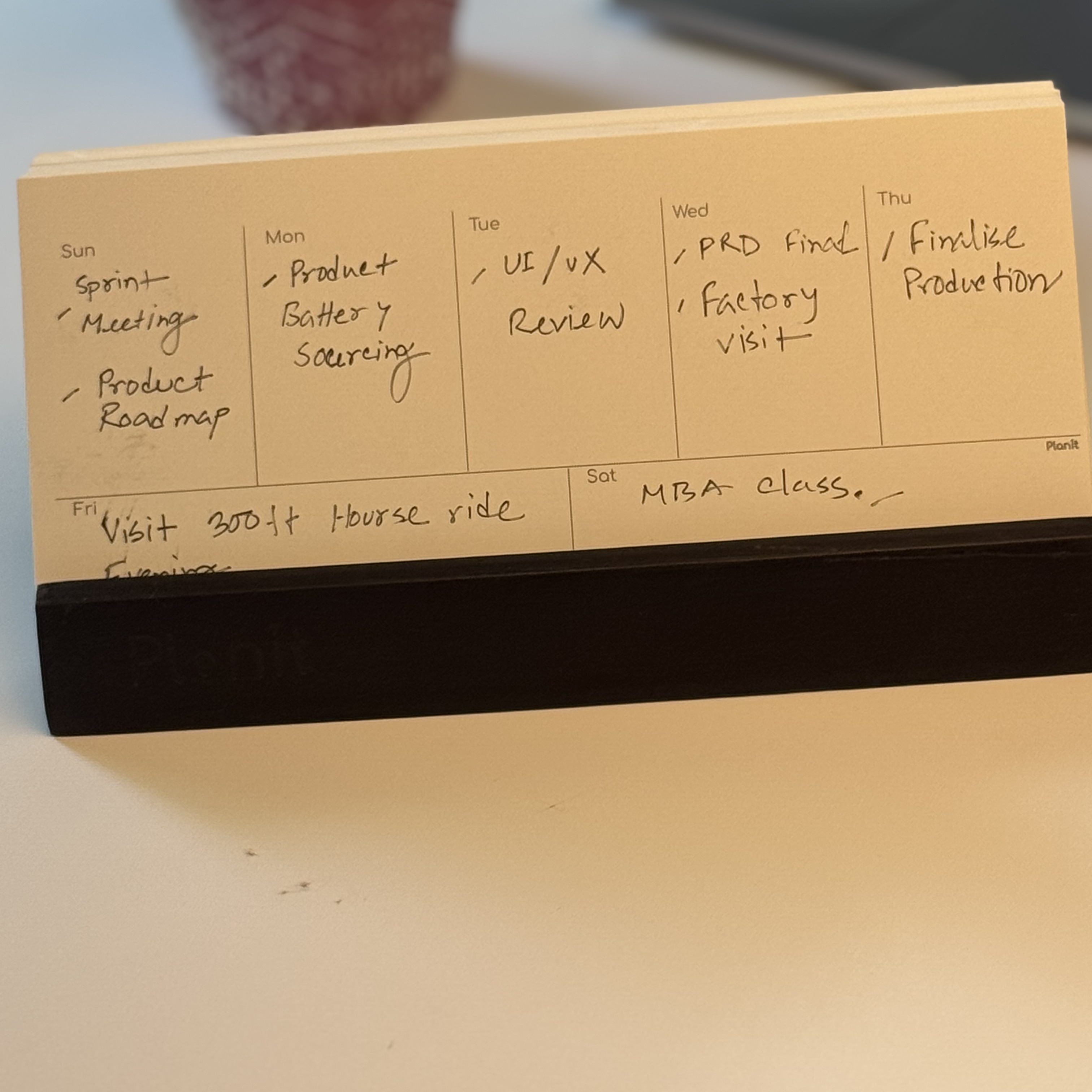 Planit Analog Weekly Planner