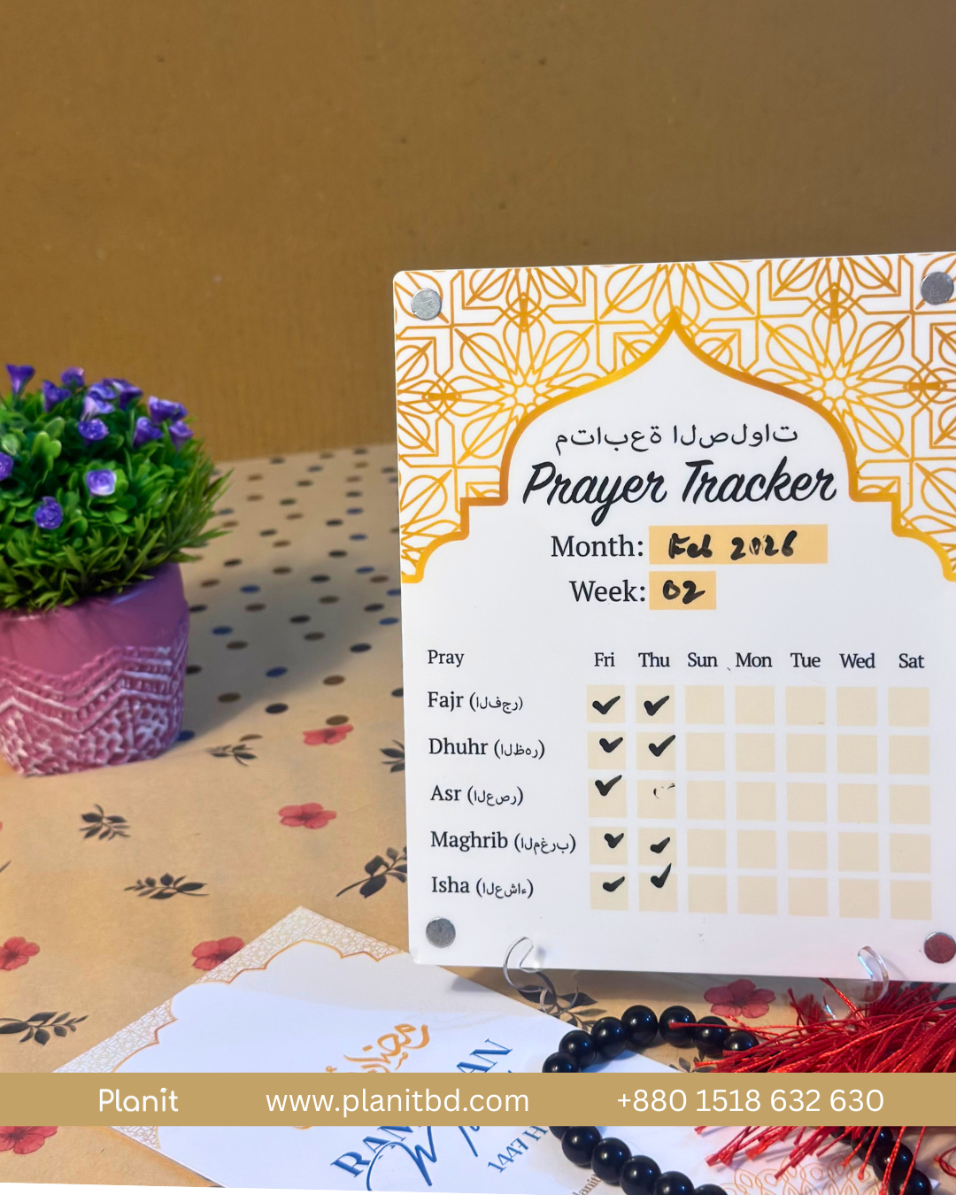 Prayer Tracker with Stand and Magnet