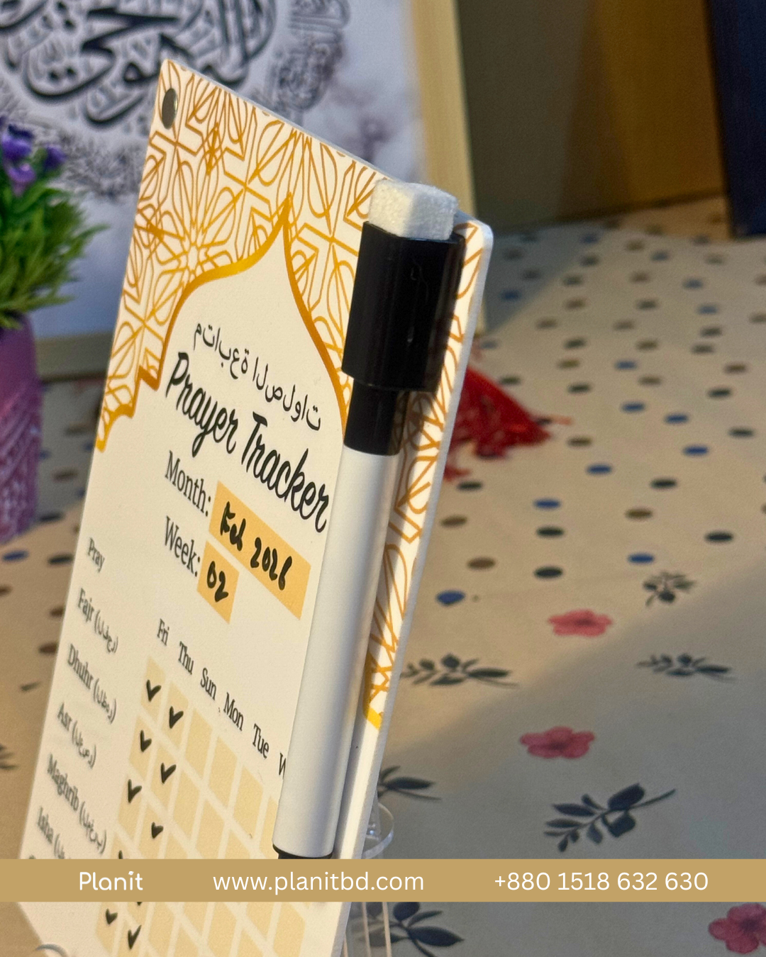 Prayer Tracker with Stand and Magnet