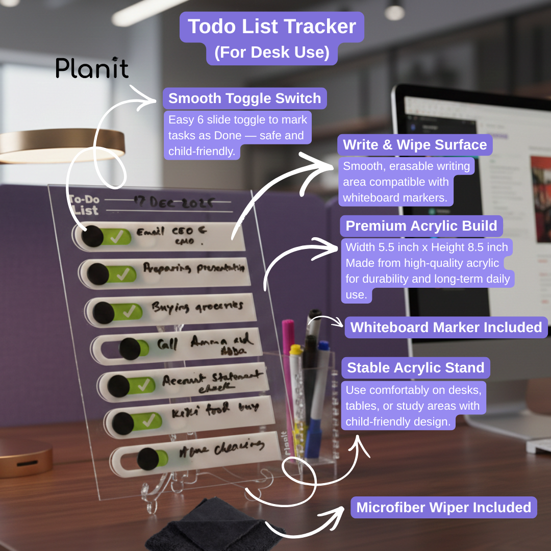 Planit To-Do List Tracker (for Desk Use)
